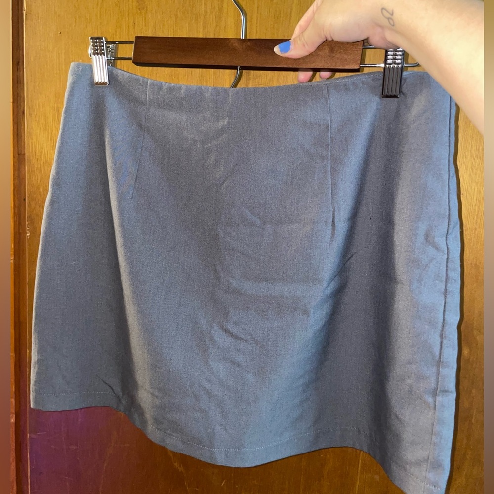 Grey mini skort